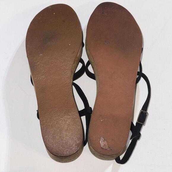 K Jacques St. Tropez Boho Wood Clog Leather Strap Wedge Sandals Brown 7.5-8 39 - Picture 15 of 15